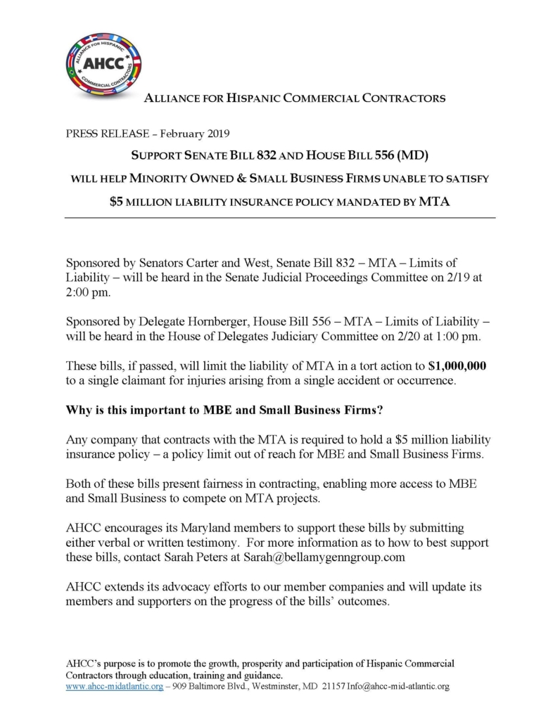 Press Release MTA Bills